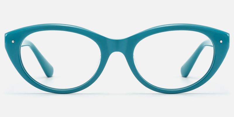 Vael - Vintage Teal Acetate Cat Eye Frame | Vooglam