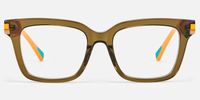 Nomad - Rectangle Green Eyeglasses | Vooglam Angle View