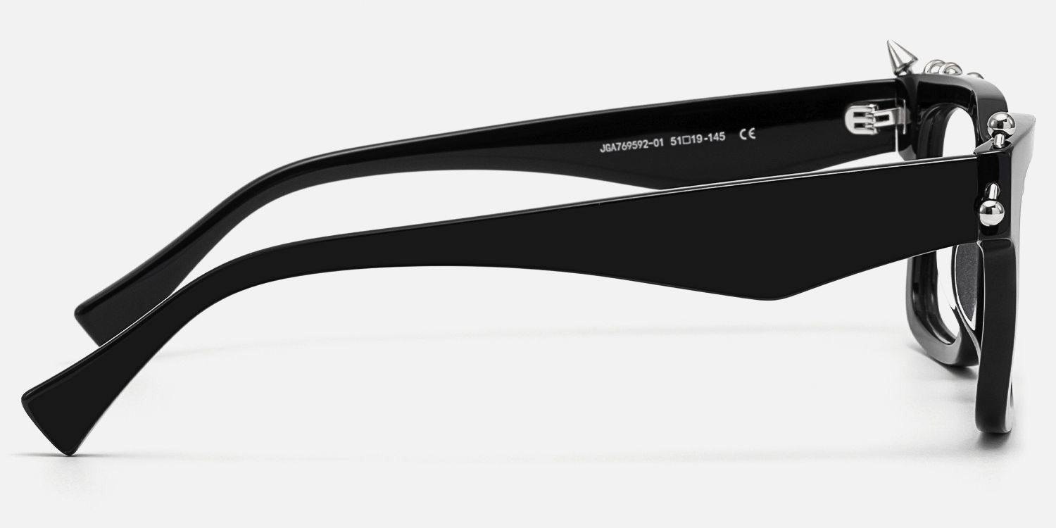 Spike - Rectangle Black Eyeglasses product detail 3