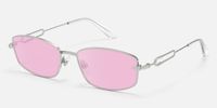 Bladework - Rectangle Silver Sunglasses