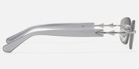 Fracture - Light Grey Tint Rimless Sunglasses | Vooglam Side View