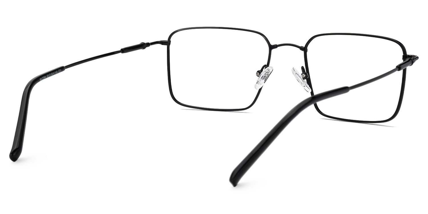 Kahoni - Rectangle Black Eyeglasses | Vooglam Side View