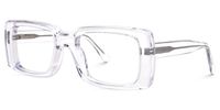 Eirwyn - Rectangle Crystal Eyeglasses | Vooglam Front View