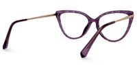 Dayna - Cat Eye Purple Eyeglasses | Vooglam Side View