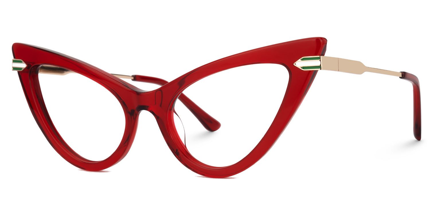 Fariat - Cat Eye Red Eyeglasses | Vooglam Front View