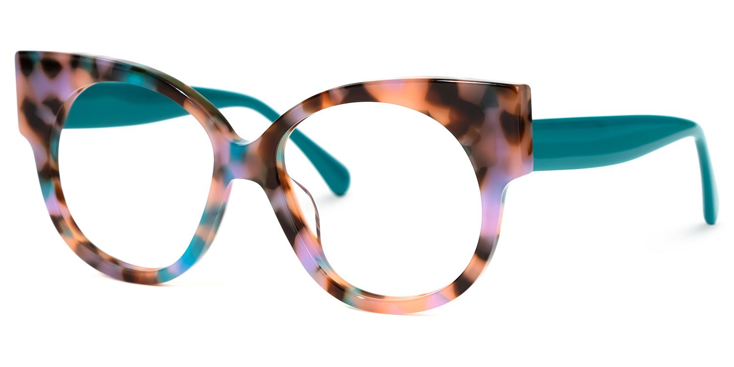 Kineks - Round Pink/Tortoise Eyeglasses | Vooglam Front View