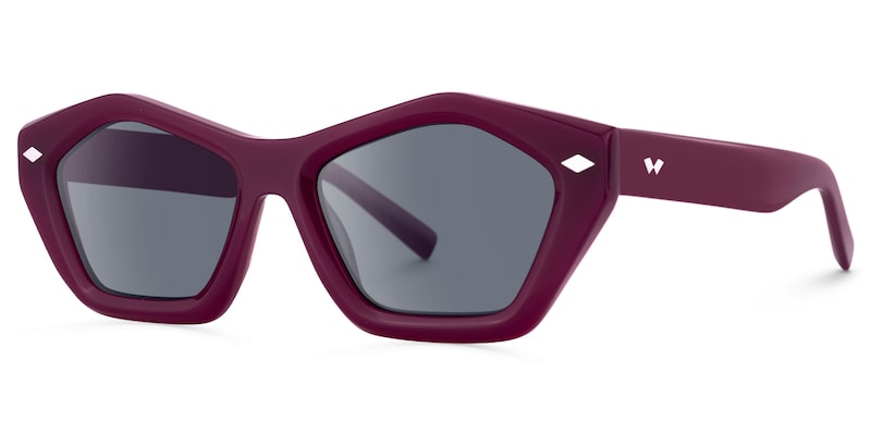 Chiclyn - Geometric Purple Sunglasses