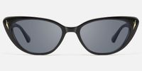 As If - Cat Eye Black Sunglasses | Vooglam Angle View