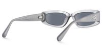 Quentin - Rectangle Silver Sunglasses | Vooglam Side View