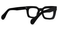 Delgado - Rectangle Black Eyeglasses | Vooglam Side View