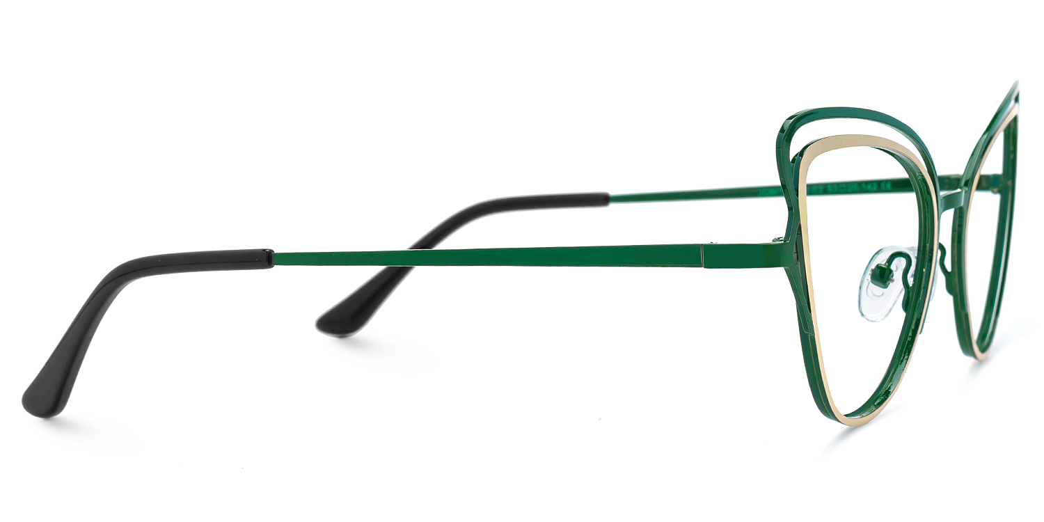 Elki - Cat Eye Green Eyeglasses | Vooglam 4