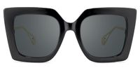 Adrienne - Square Black Sunglasses | Vooglam Angle View