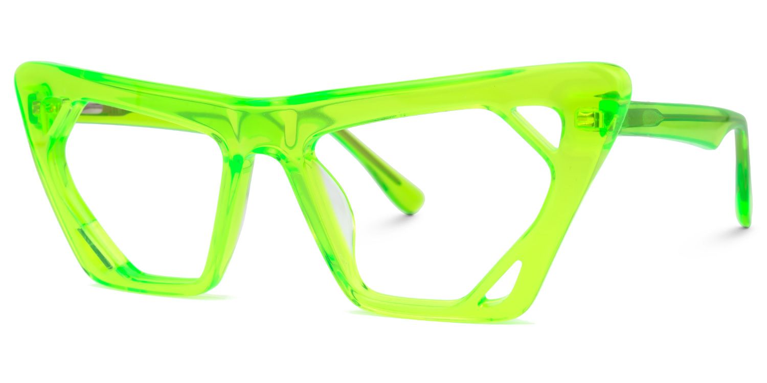 Cadogan - Cat Eye Green Eyeglasses | Vooglam Front View