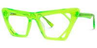 Cadogan - Cat Eye Green Eyeglasses | Vooglam Front View
