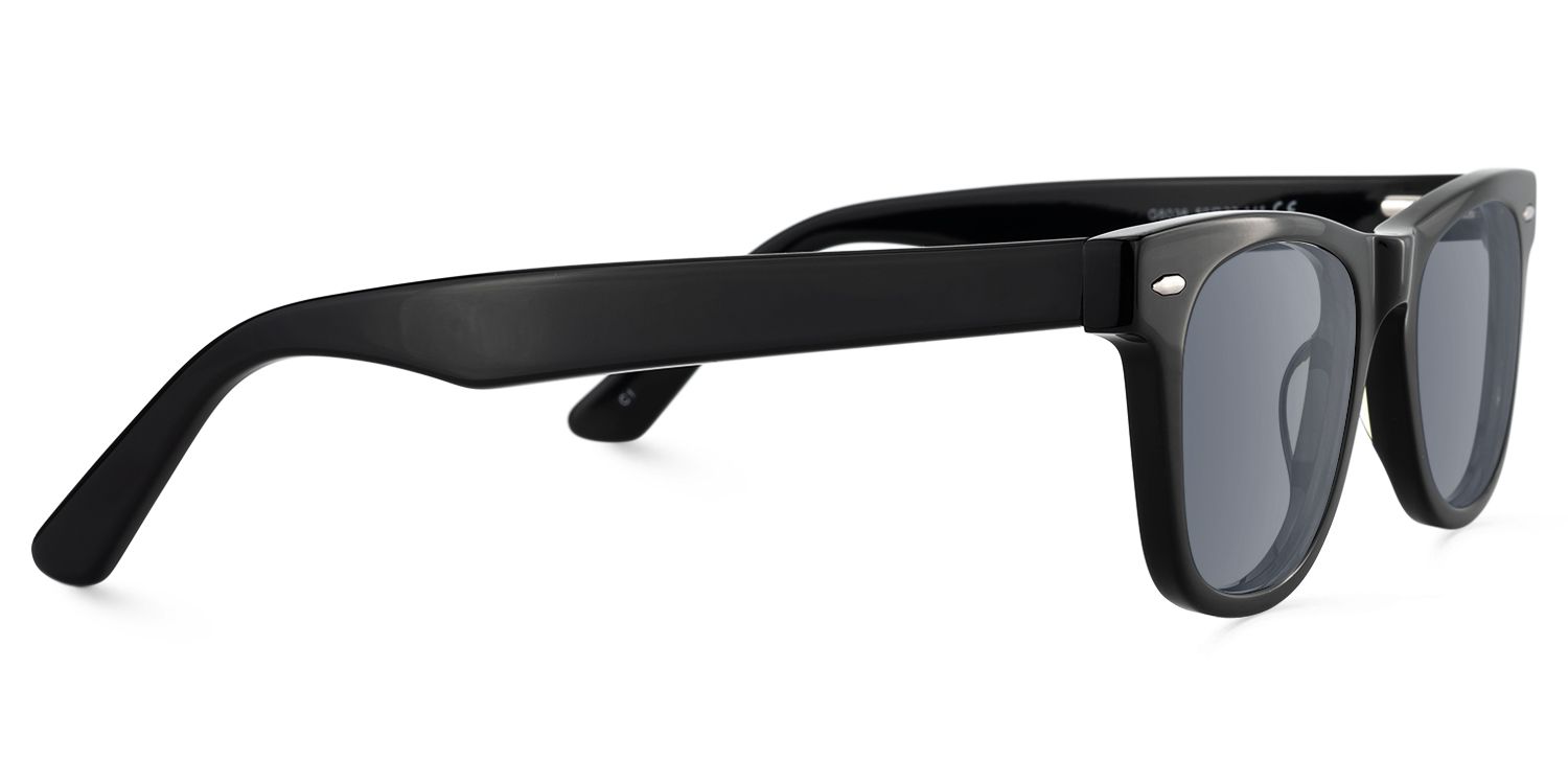 Urban - Rectangle Black Sunglasses | Vooglam 4