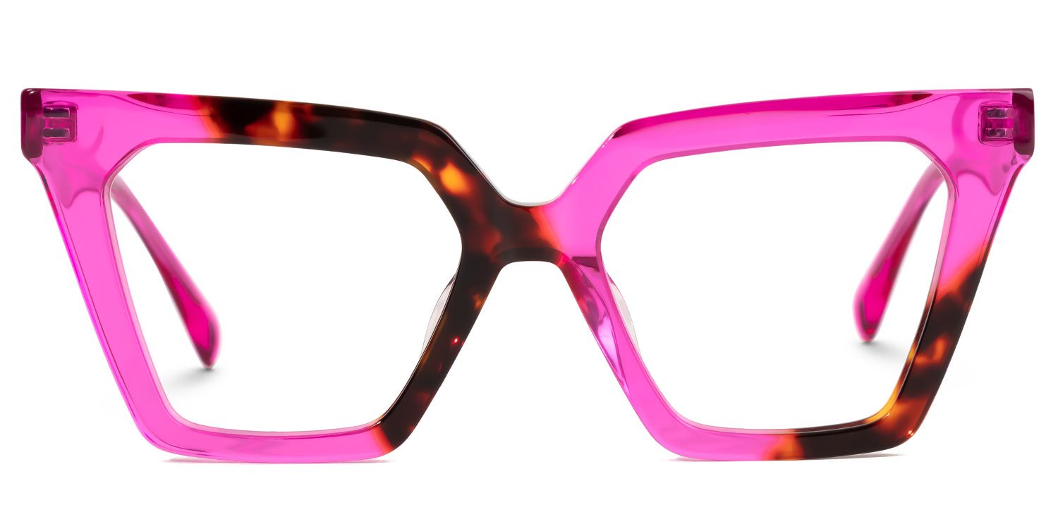 Caimbrie - Cat Eye Pink/Tortoise Eyeglasses | Vooglam Angle View