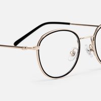 Harlow - Oval Black Eyeglasses | Vooglam Design Details