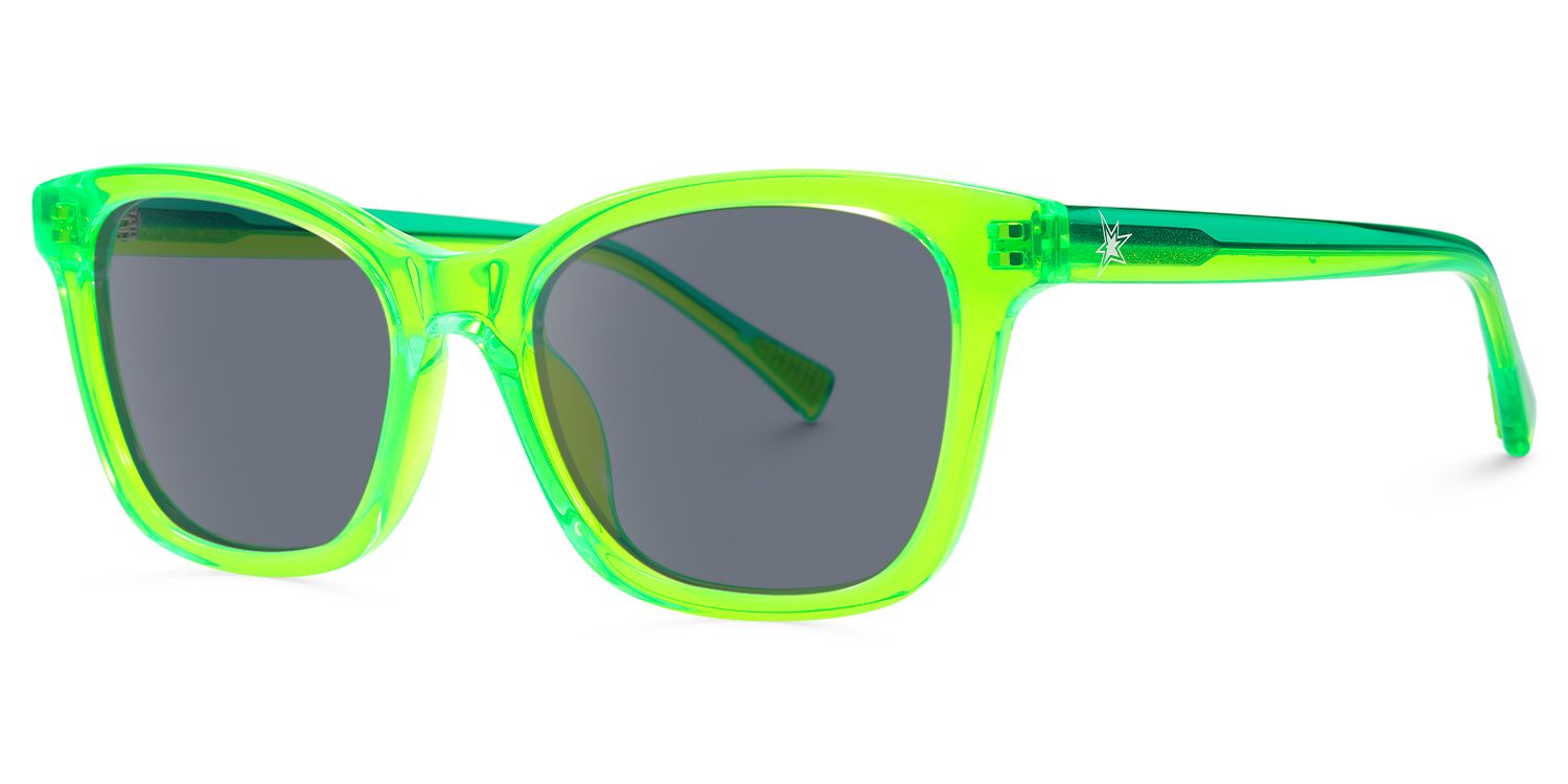 Coexist - Rectangle Green Sunglasses | Vooglam Front View
