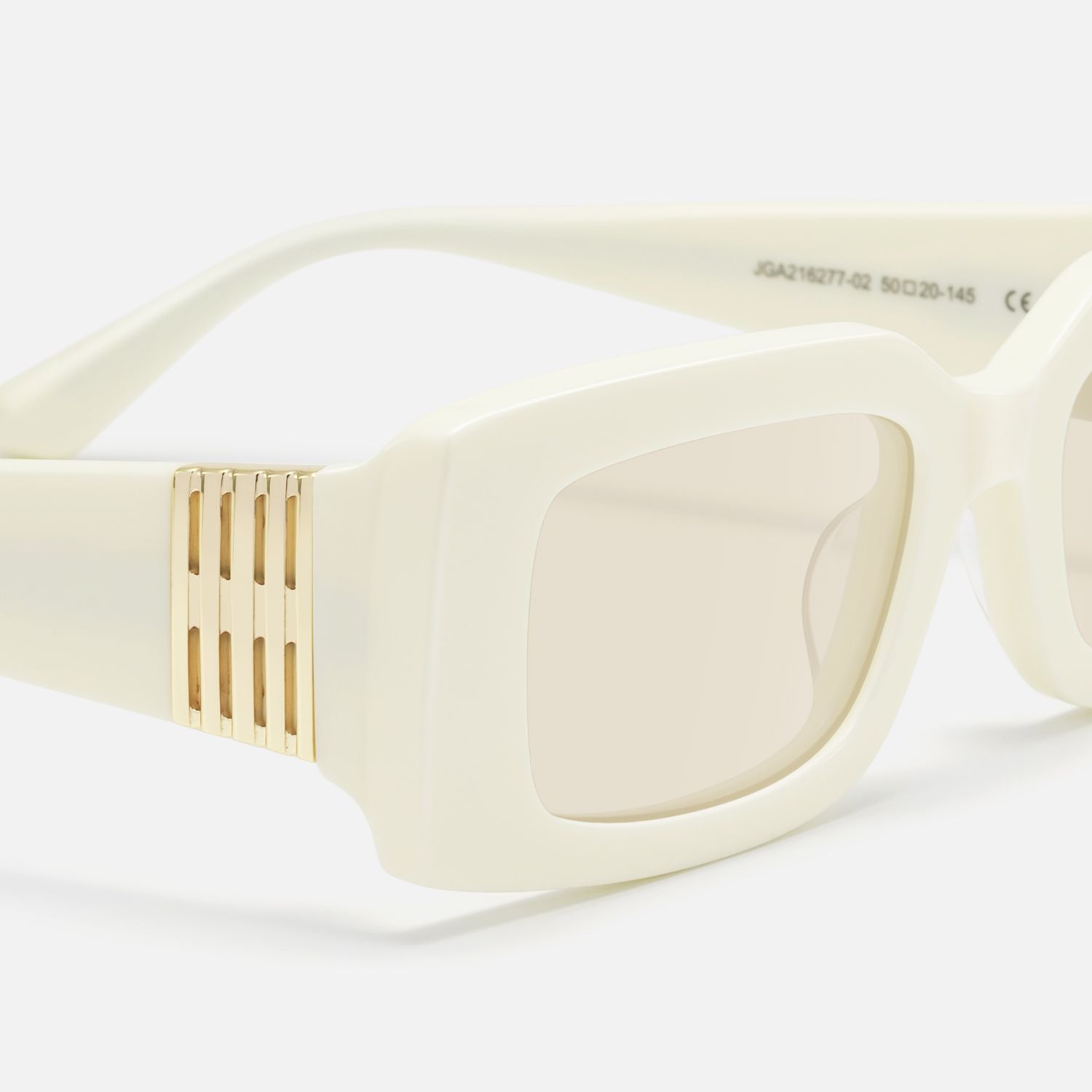 Aurelia - Off White Light Brown Sunglasses | Vooglam Design Details