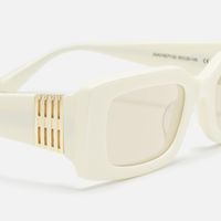 Aurelia - Off White Light Brown Sunglasses | Vooglam Design Details
