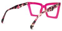 Eduardo - Square Pink Eyeglasses | Vooglam Side View