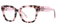 Lorette - Square Pink Eyeglasses | Vooglam Front View