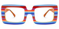Jackie - Rectangle Multicolor Eyeglasses | Vooglam Angle View