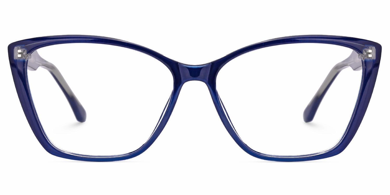 Kabira - Butterfly Blue Eyeglasses | Vooglam Angle View