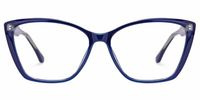 Kabira - Butterfly Blue Eyeglasses | Vooglam Angle View
