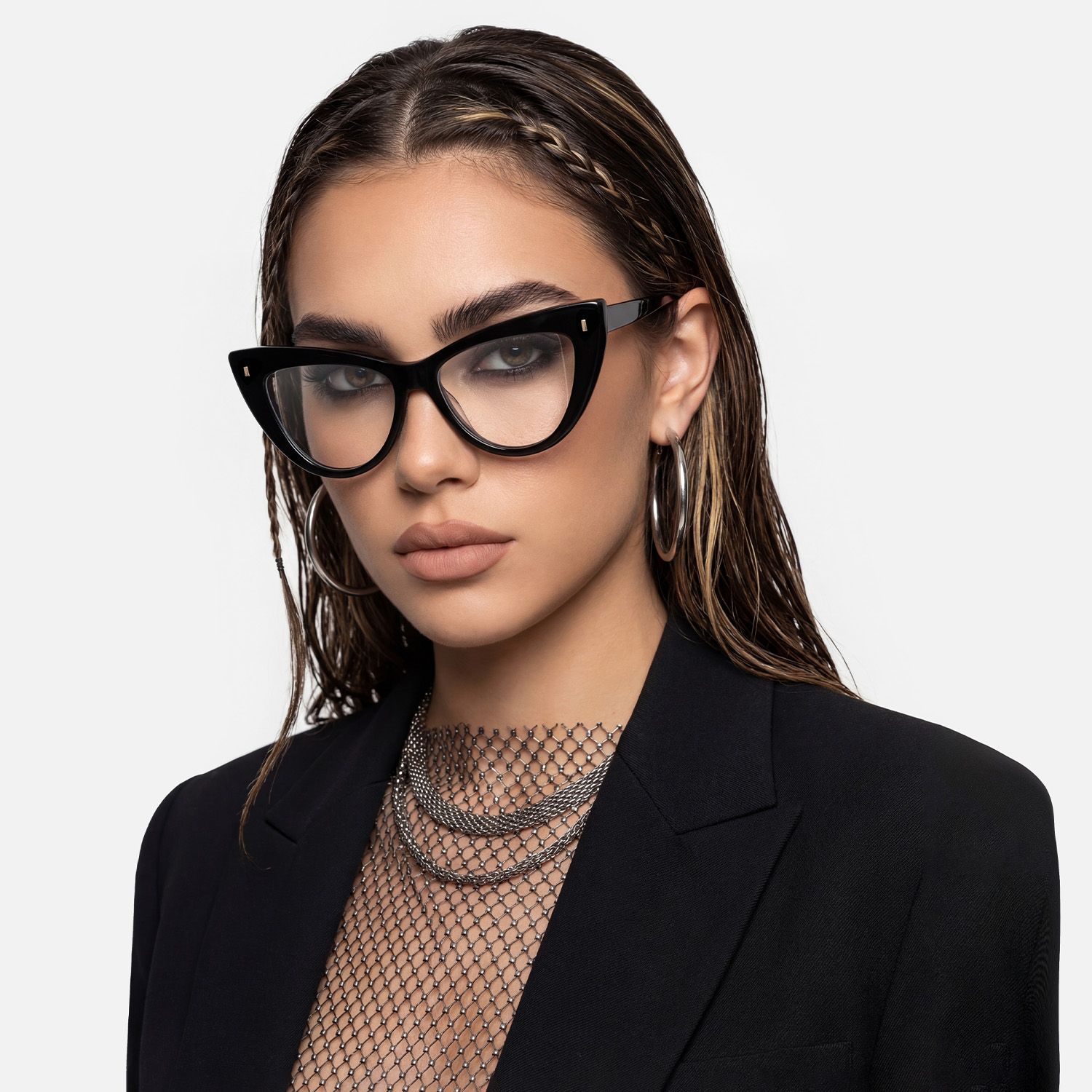 Explore the design story of Abelina - Cat Eye Black Eyeglasses | Vooglam
