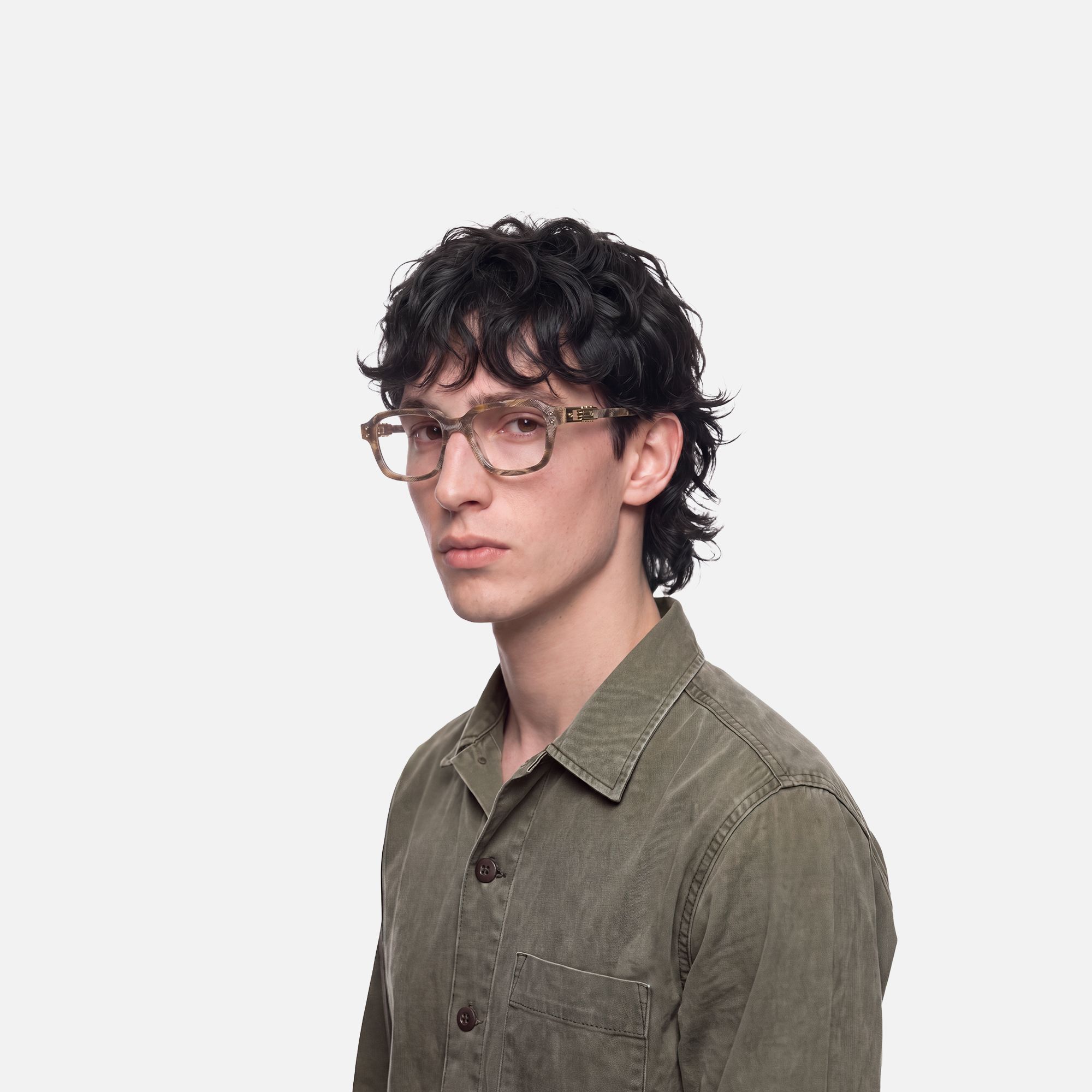 Anacortes - Light Brown Pattern Guitar Glasses by Vooglam - Lifestyle Look