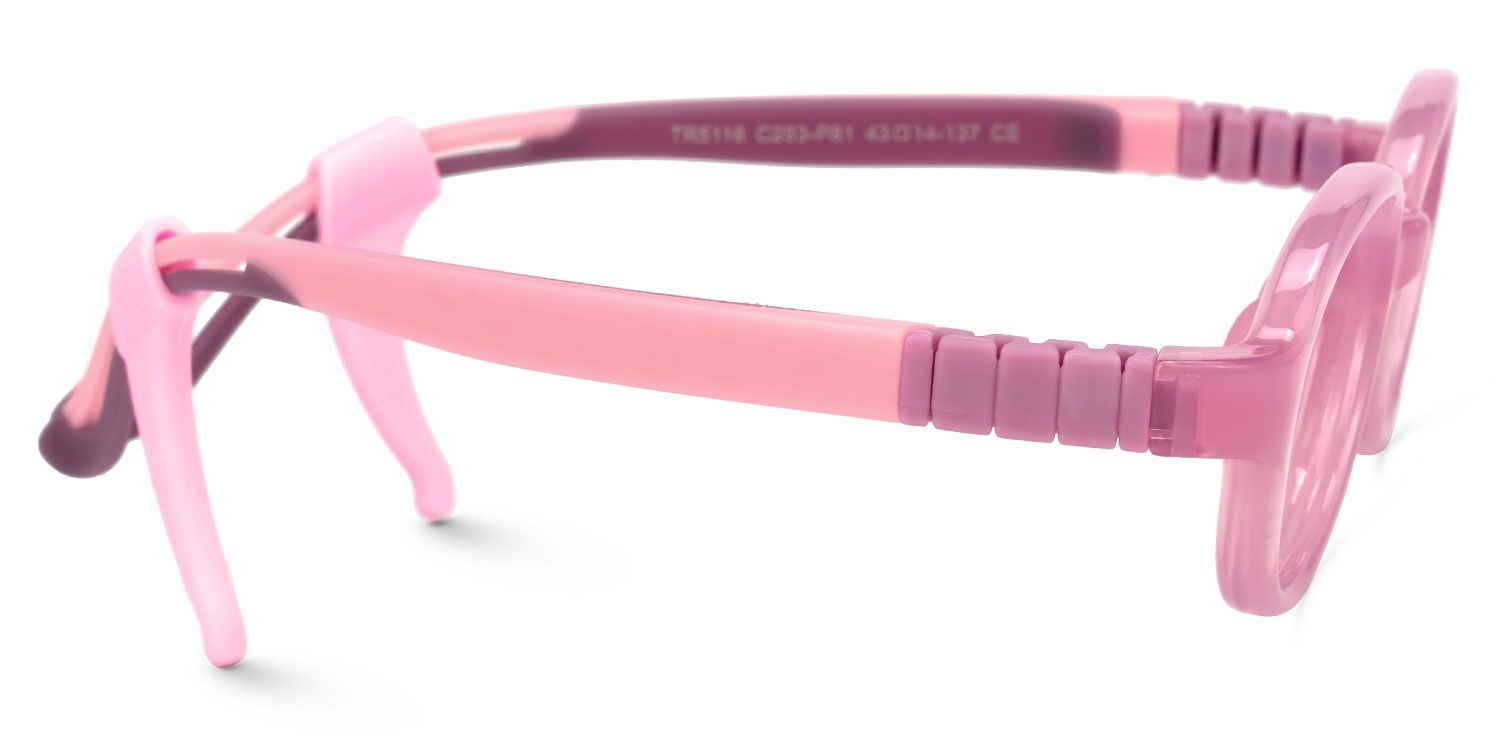 Skylar - Oval Pink Kids Eyeglasses | Vooglam 4