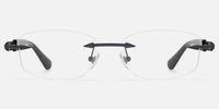Fracture - Rectangle Black Eyeglasses | Vooglam Angle View