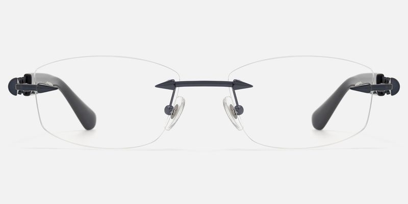 Fracture - Rectangle Black Eyeglasses
