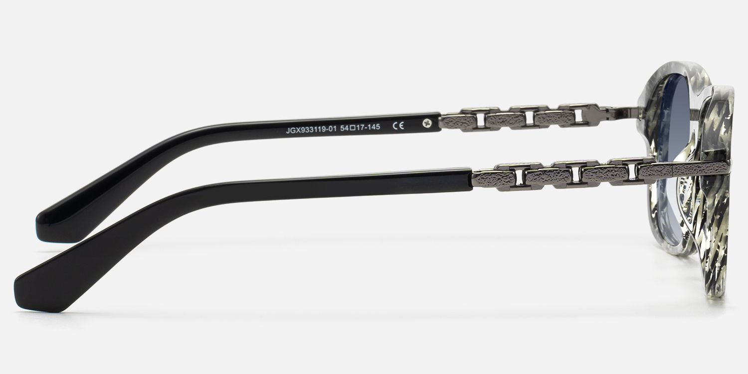 Albini - Black Marble Gunmetal Gradient Shades | Vooglam Side View
