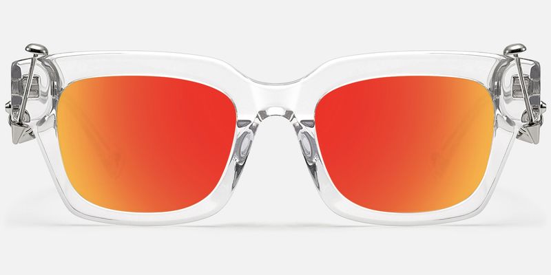 Sabrina - Gothic Clear Mirror Sunglasses | Vooglam