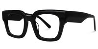 Denitsa - Square Black Eyeglasses | Vooglam Front View
