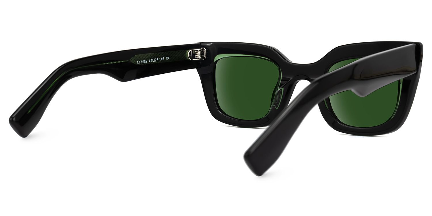 Delarosa - Cat Eye Green Sunglasses | Vooglam Side View