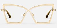 Felicja - Butterfly Gold Eyeglasses | Vooglam Angle View