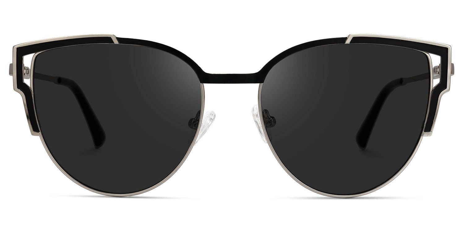 Daitaro - Cat Eye Black Sunglasses | Vooglam Angle View