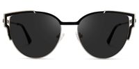 Daitaro - Cat Eye Black Sunglasses | Vooglam Angle View
