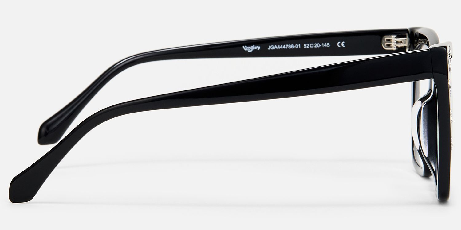 Glitz - Cat Eye Black Eyeglasses | Vooglam Side View