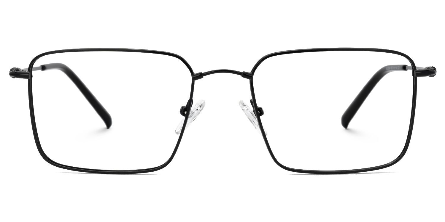 Kahoni - Rectangle Black Eyeglasses | Vooglam Angle View
