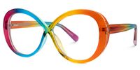 Serena - Oval Multicolor Eyeglasses | Vooglam Front View