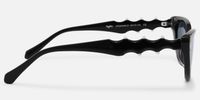 As If - Cat Eye Black Sunglasses | Vooglam Side View