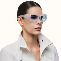 The Geologist - Geometric Transparent Sunglasses | Vooglam On Model 3
