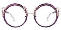 Norene Vintage Round Glasses with Elegant Filigree Design | Vooglam Angle View