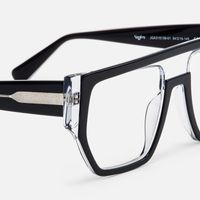 Inerney - Aviator Black Eyeglasses | Vooglam Design Details