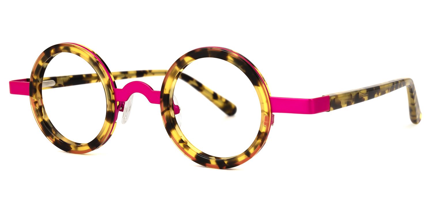 Dervla - Round Tortoise Eyeglasses | Vooglam Front View