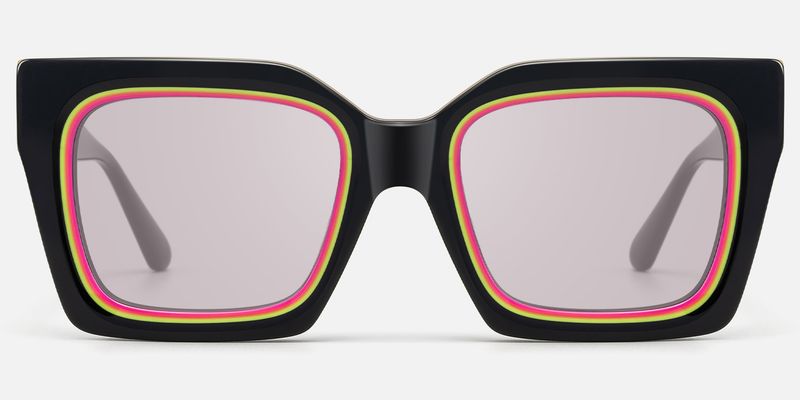 Trance - Square Black Sunglasses